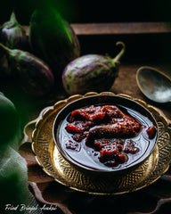 Fried Brinjal Avakai