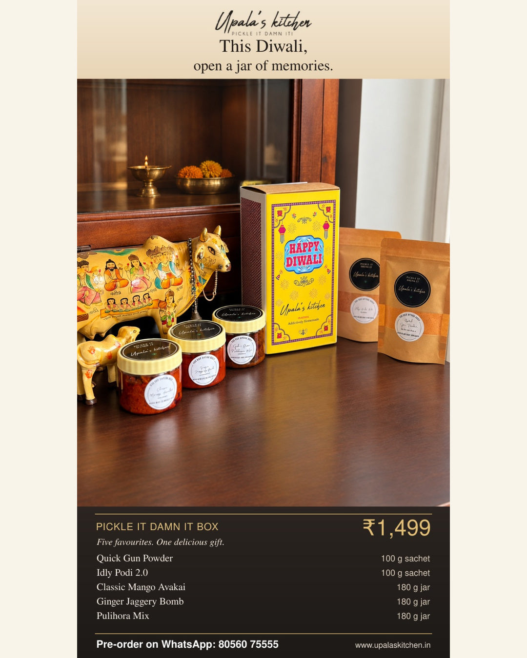 Pre- order Diwali Hampers - PICKLE IT  DAMN IT box - MatchBox Style