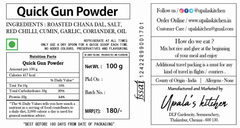 Quick Gun Powder  (Contains Garlic) - (Hot Rice.Ghee.Boom..)