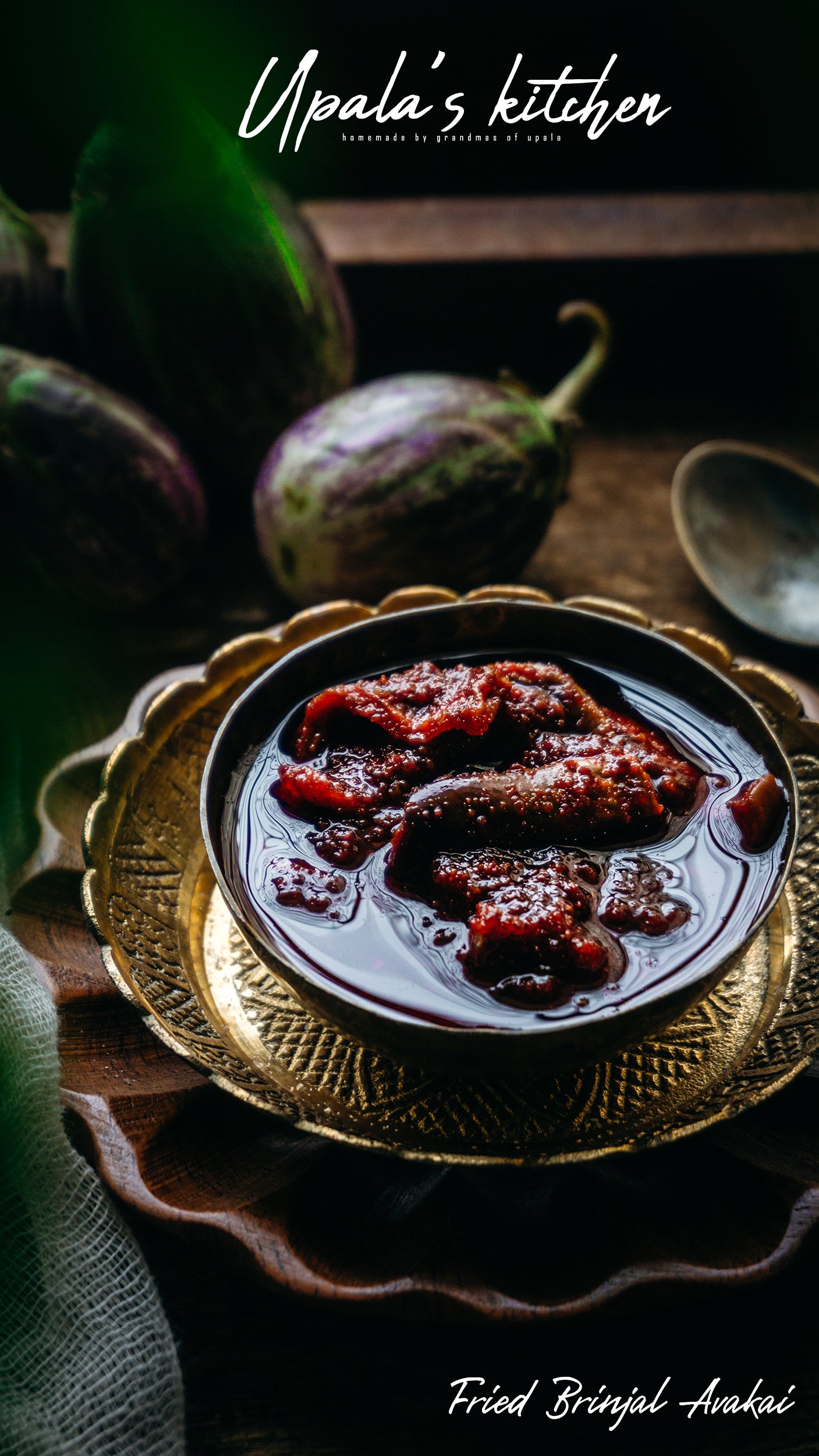 Fried Brinjal Avakai - Upala's Kitchen