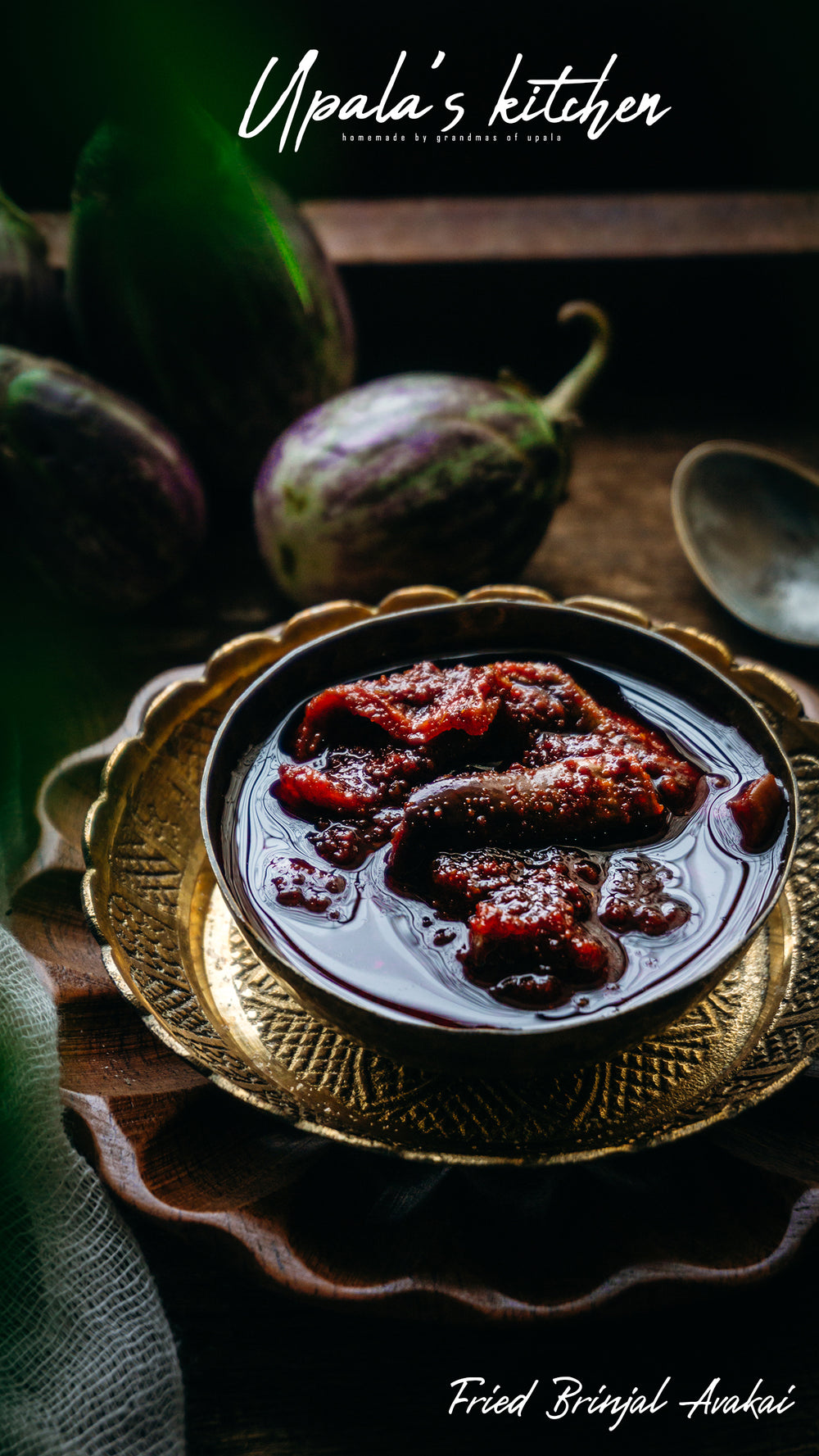 Fried Brinjal Avakai - Upala's Kitchen