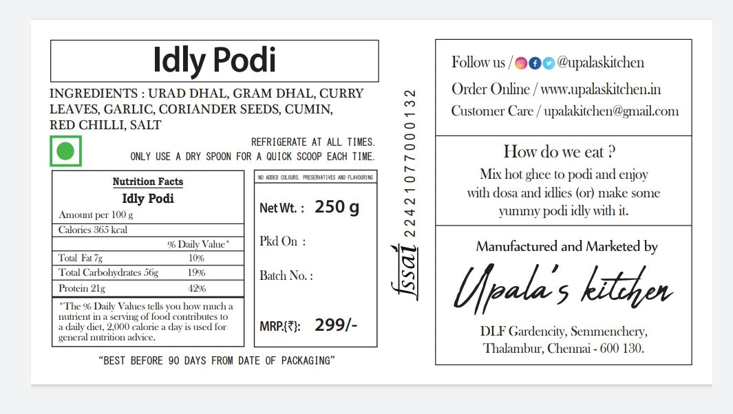 Idly Podi - Upala's Kitchen