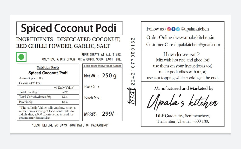 Spiced Coconut Podi - Upala's Kitchen