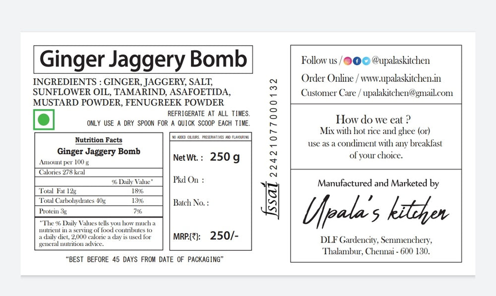 Ginger Jaggery Bomb - Upala's Kitchen