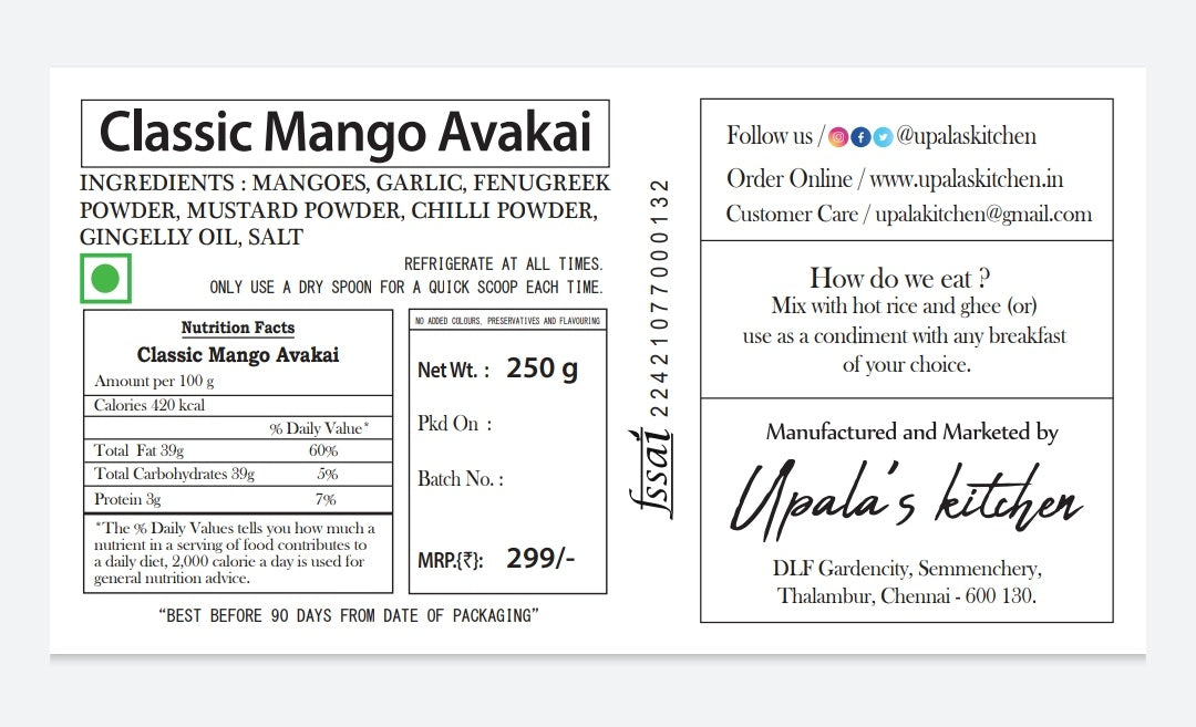 Classic Mango Avakai - Upala's Kitchen
