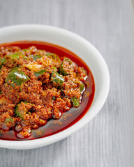 Green Chilly Avakai - Upala's Kitchen